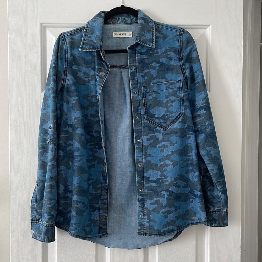 Camo button down